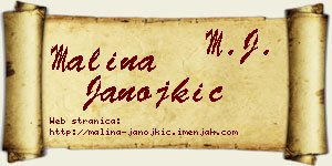 Malina Janojkić vizit kartica
